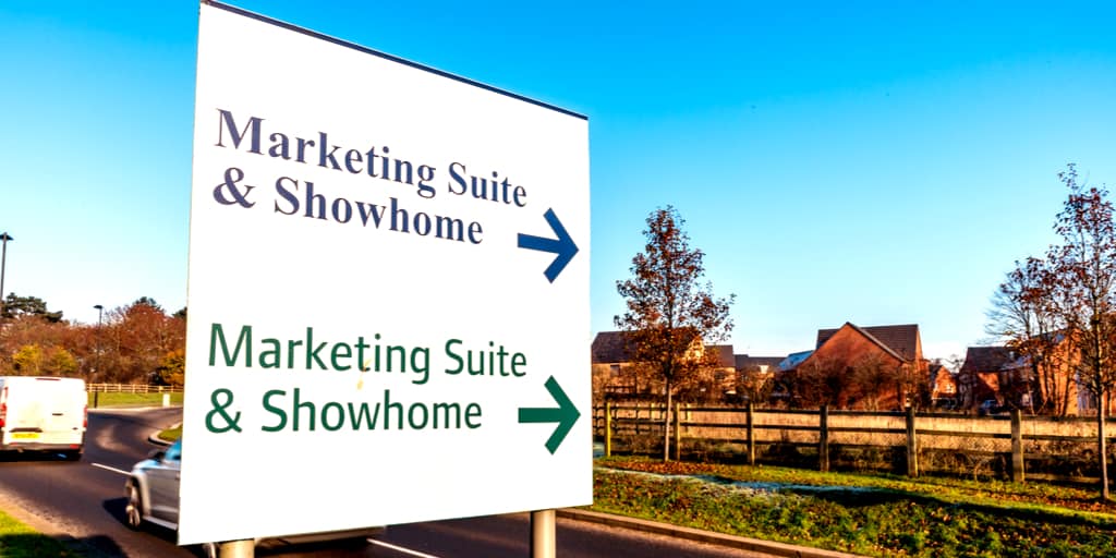 New build show home sign