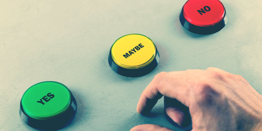 yes no maybe buttons